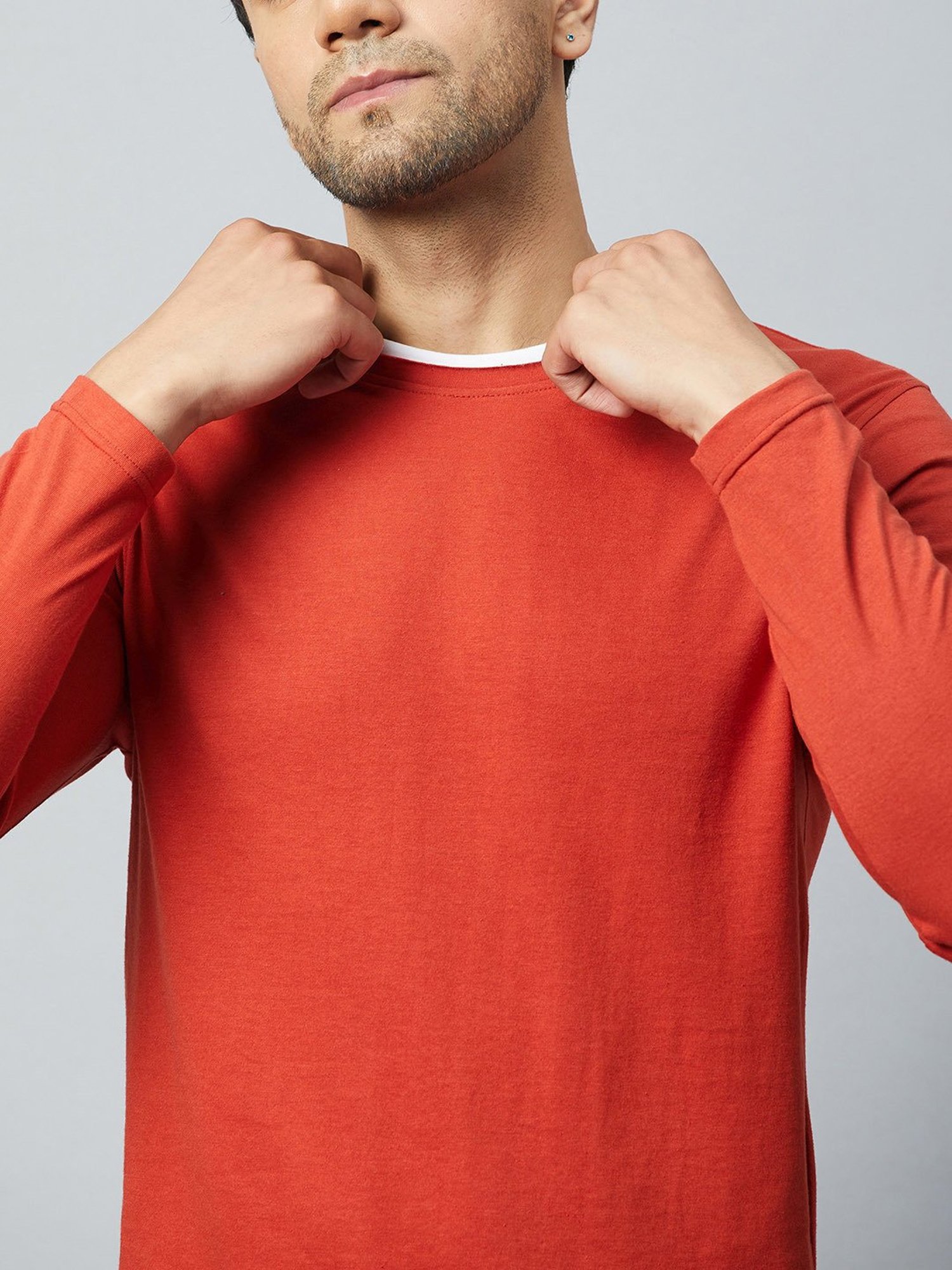 Club York Rust Regular Fit Crew T-Shirt