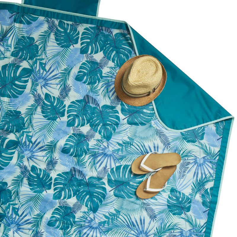 ECR4Kids Lightspeed Outdoors XL Outdoor Folding Blanket, Portable Beach Blanket, Yucca Frond (2-Pack)