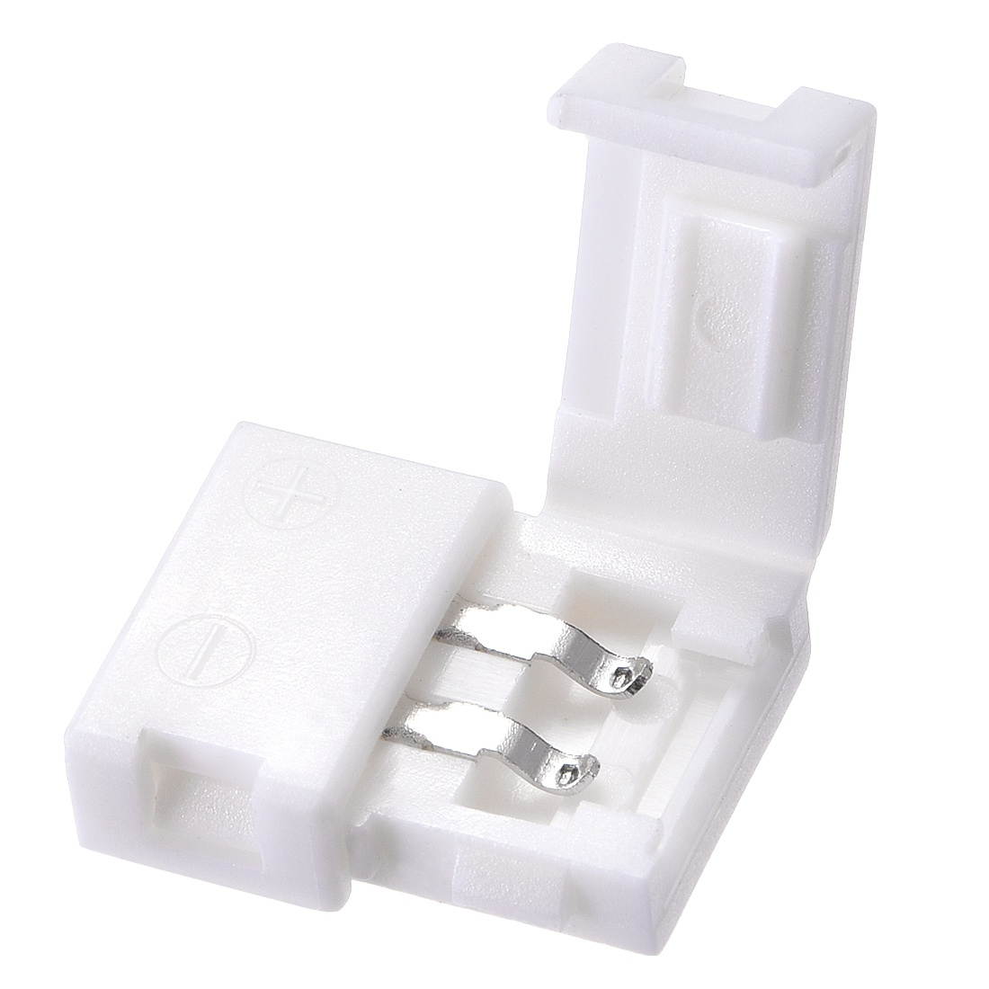 8mm 2P LED Strip Connector Solderless for Single Color 3528 2 Conductor Strip Light Strip to Strip 20Pcs