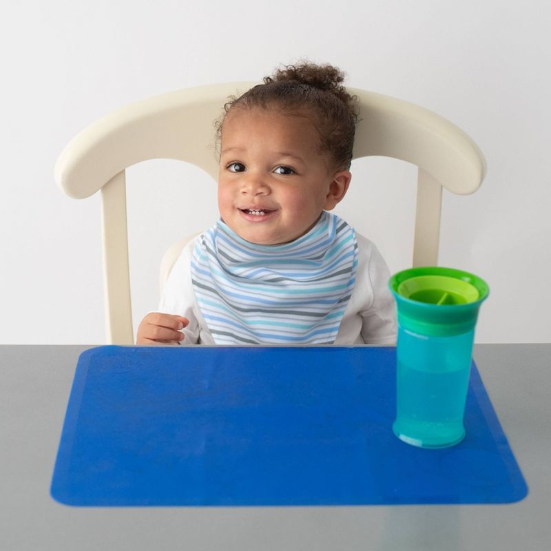 Neat Solutions Interlock/Knit Terry Bandana Bib Set - Blue Arrowhead - 3pk