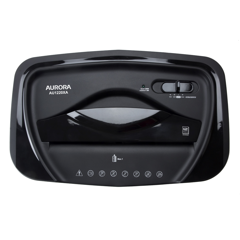 Aurora AU1220XA 12-Sheet Crosscut Paper and Credit Card Shredder with 5.2-gallon Wastebasket