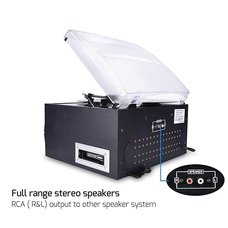 VICTROLA V50200BK V50    S RETRO RECORD PLAYER WITH BLUETOOTH  AND CD PLAYER   USB  BLACK