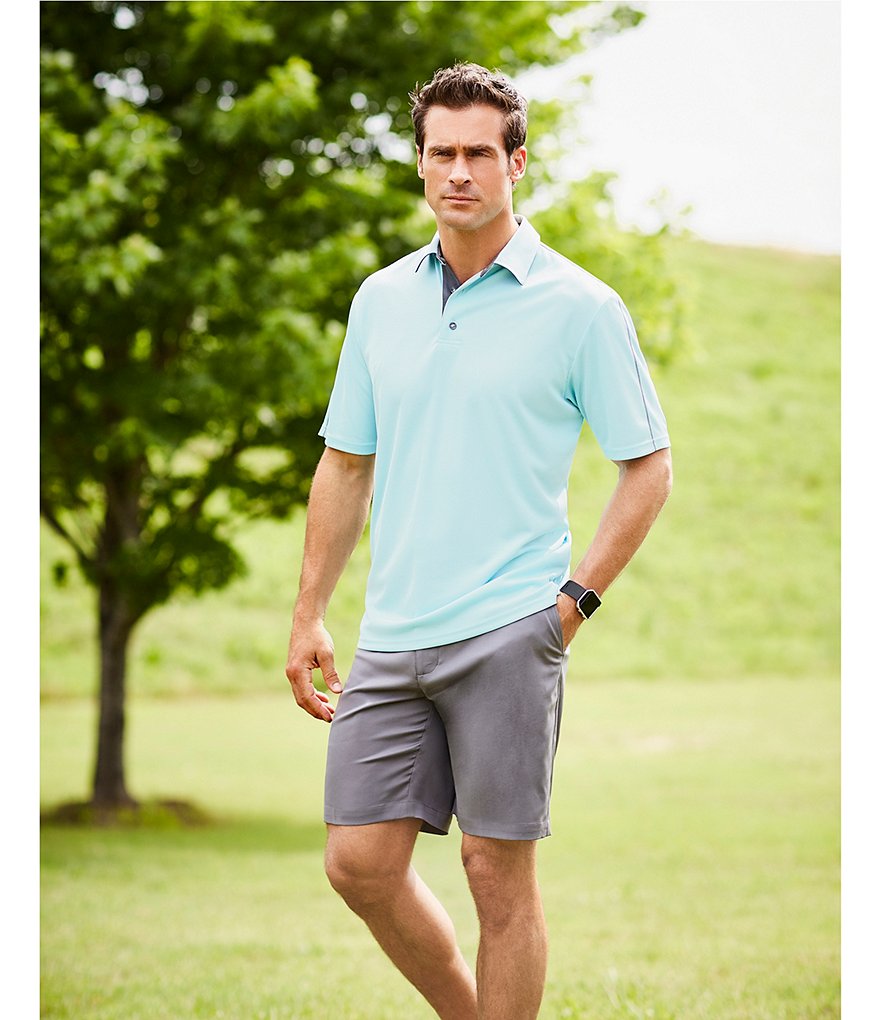 Roundtree & Yorke Active Waist 9#double; Inseam Performance Shorts