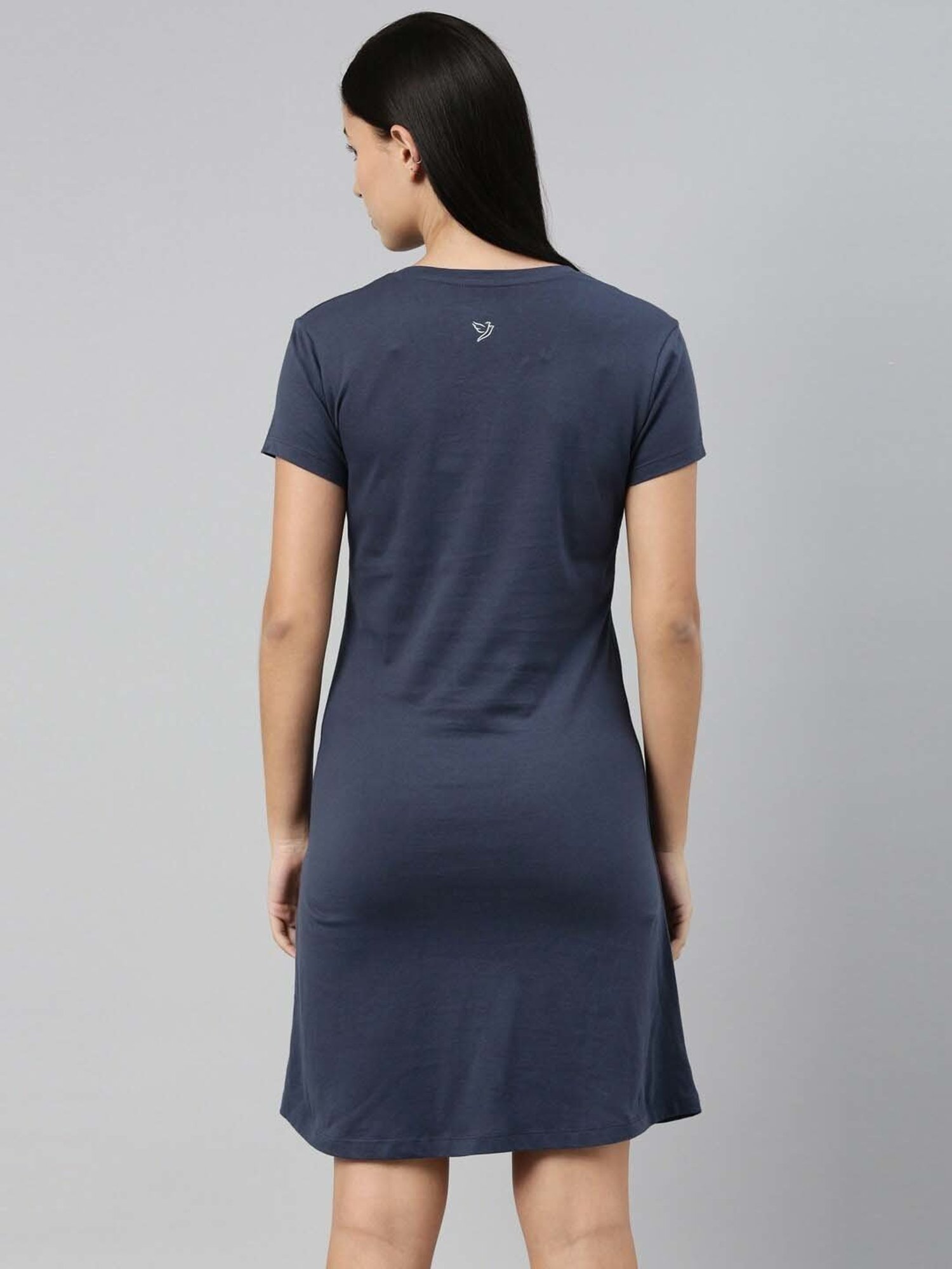 TWIN BIRDS Blue Printed Sleep Tee