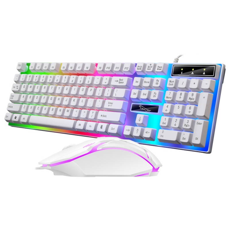 Wired  Gamming Keyboard And Mouse Set Usb Illuminated Manipulator Keyboard And Mouse Kit