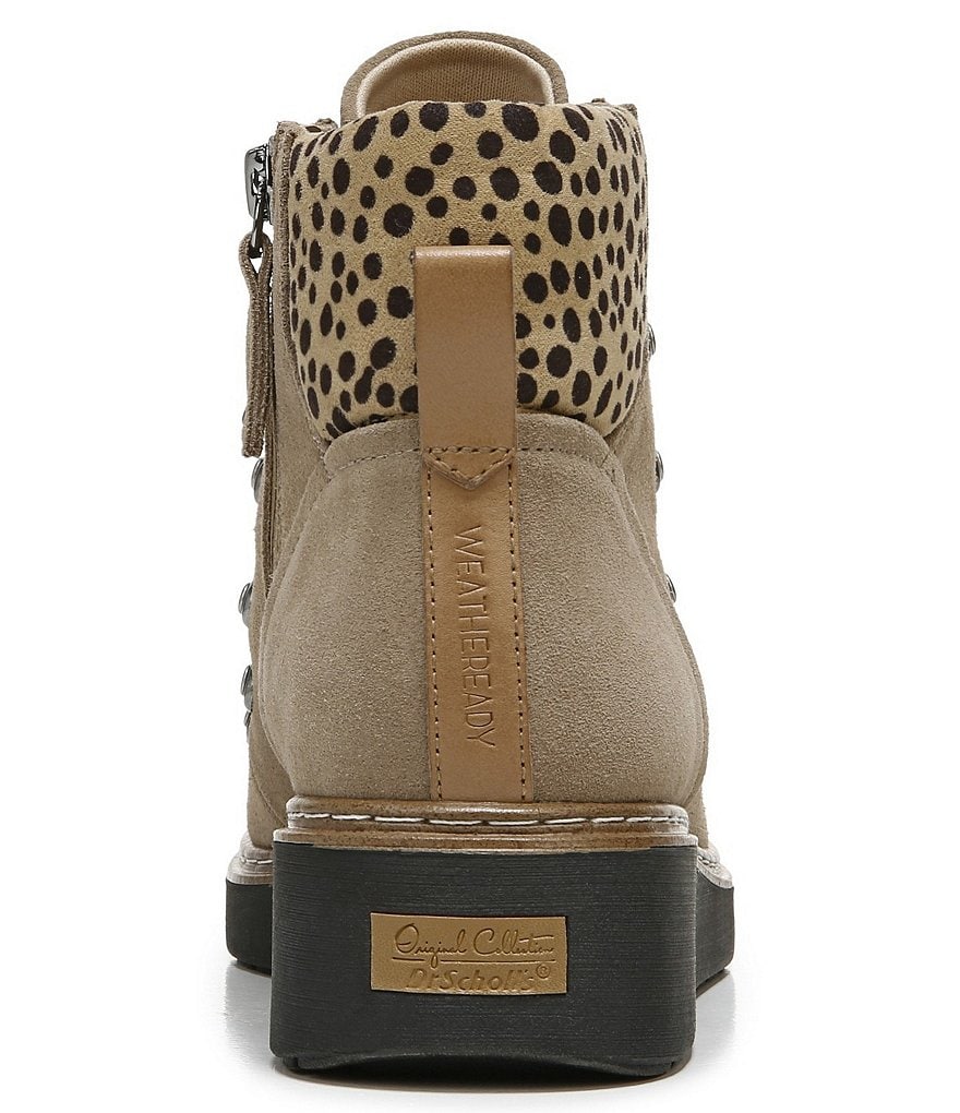 Original Collection by Dr. Scholl's Road Trip Waterproof Suede Cheetah Accent Hiker Booties