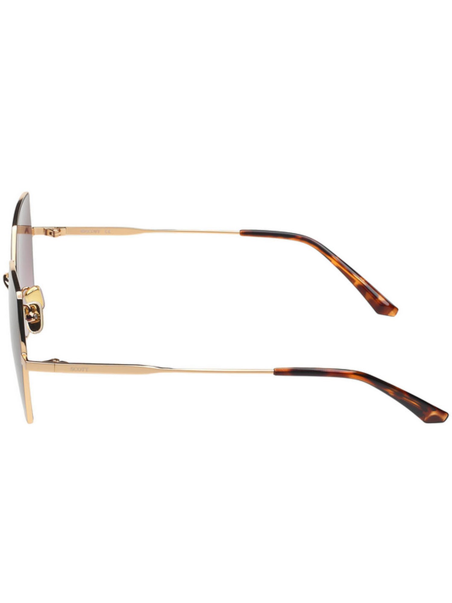 SCOTT Brown Geometric UV Protection Sunglasses for Women