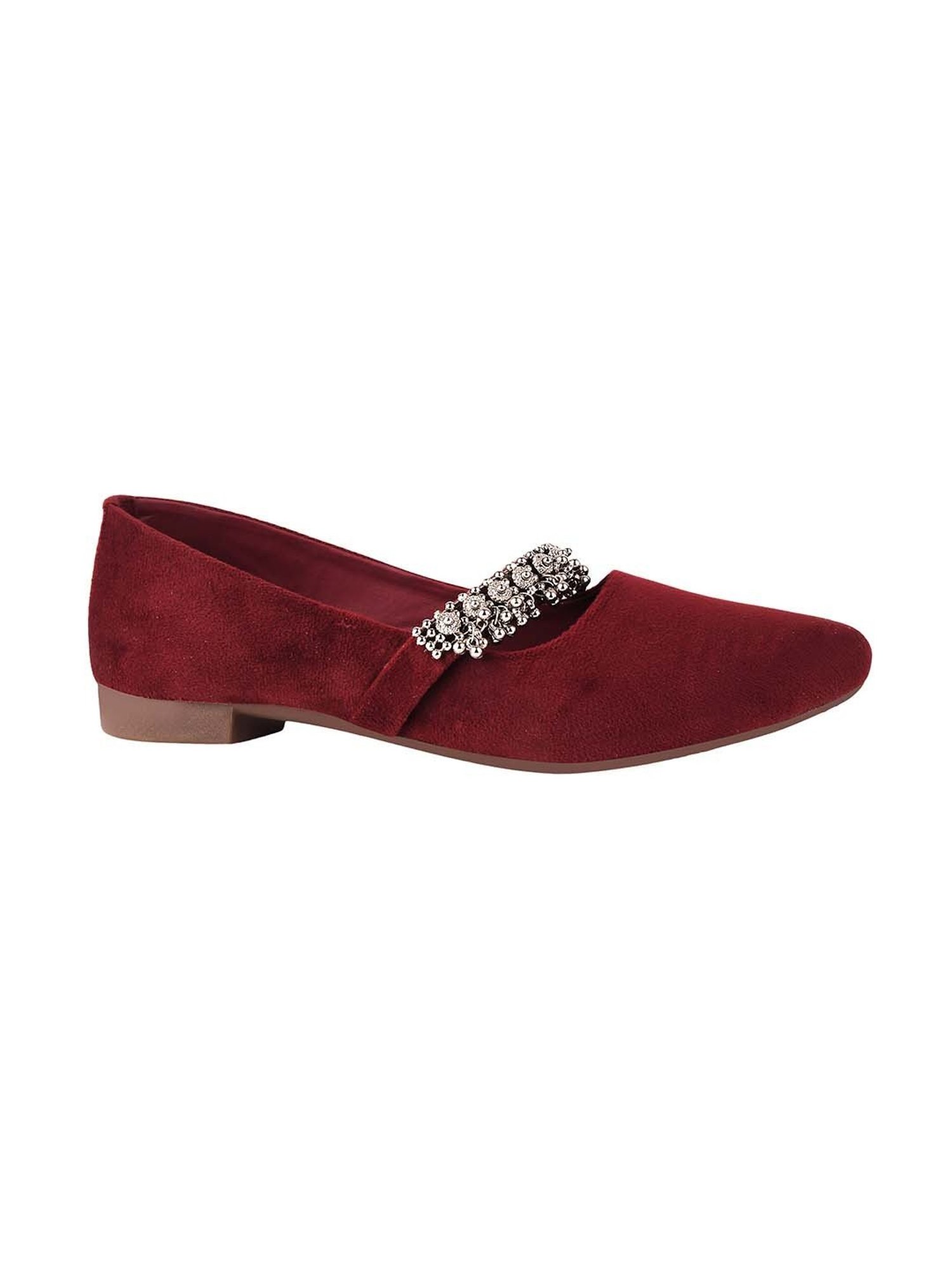 Shoetopia Kids Maroon Mary Jane Shoes