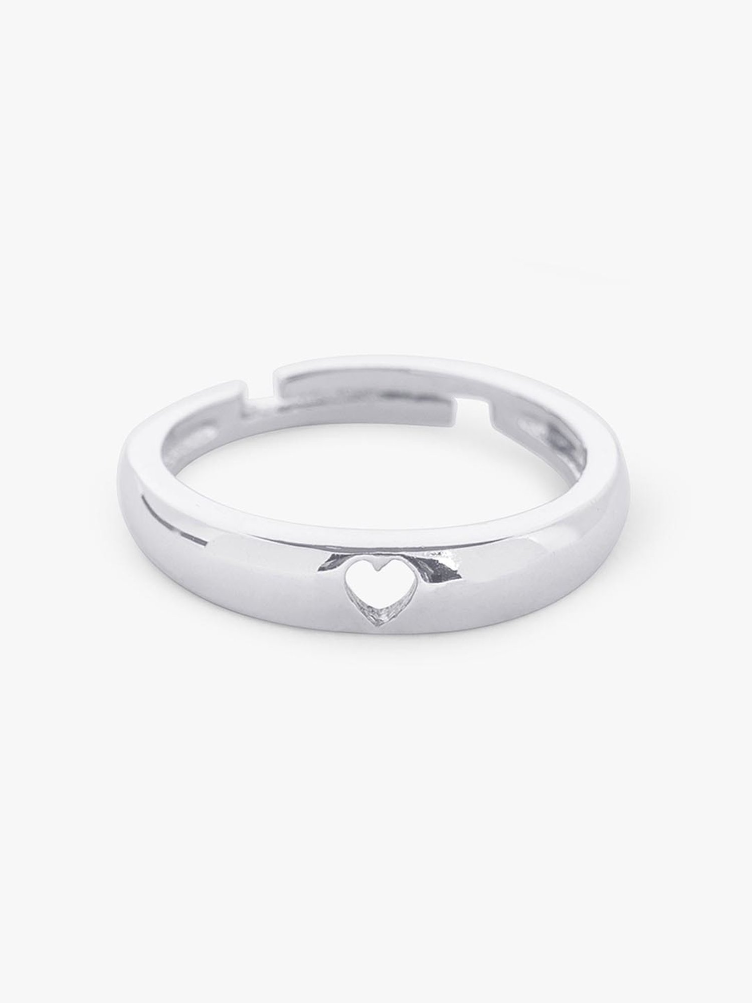 March by FableStreet 92.5 Sterling Silver Timeless Heart Ring for Women