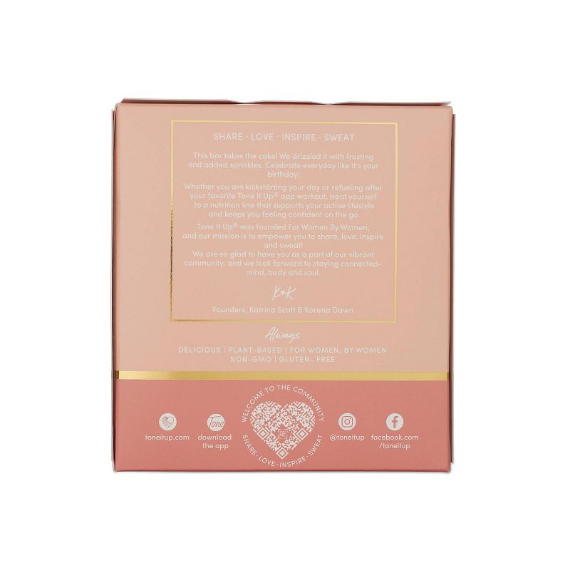 Tone It Up Plant-Based Protein Bar - Birthday Cake - 4ct