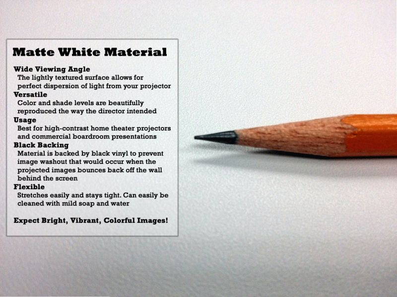 STR-169100 Silver Ticket 100" Diagonal 16:9 HDTV (6 Piece Fixed Frame) Projector Screen White Material