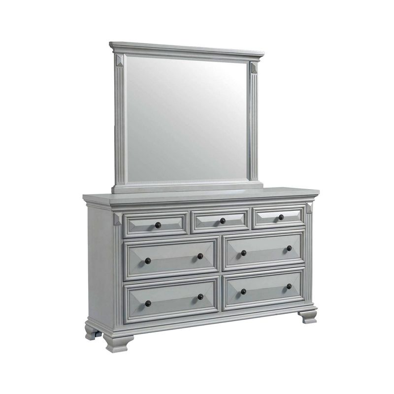Trent 7 Drawer Dresser with Mirror Gray - Picket House Furnishings