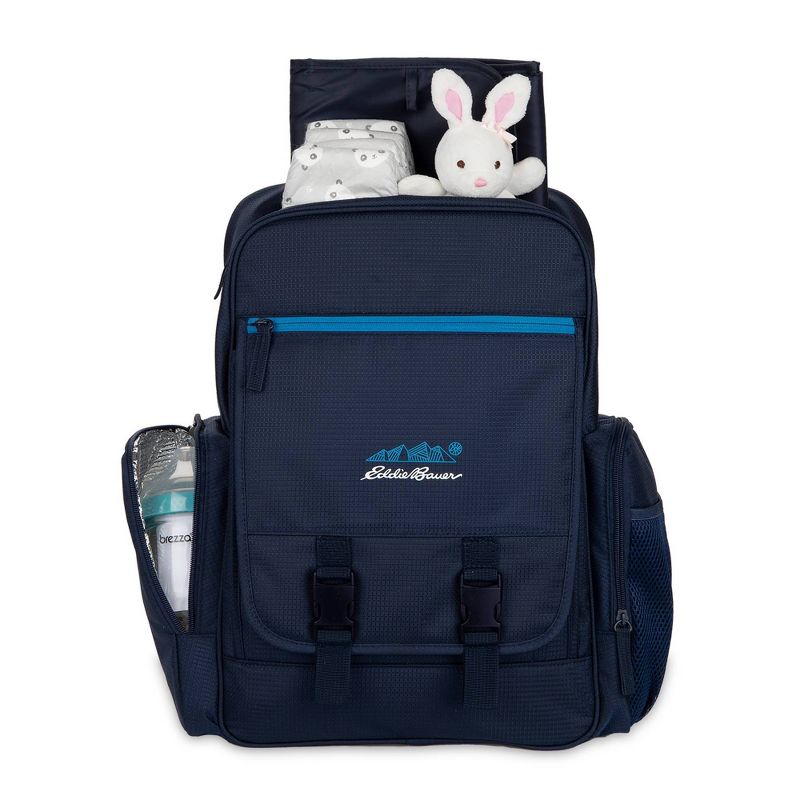 Eddie Bauer Harbor Back Pack Diaper Bag with Ultra Fresh Anti-Microbial Protection - Navy