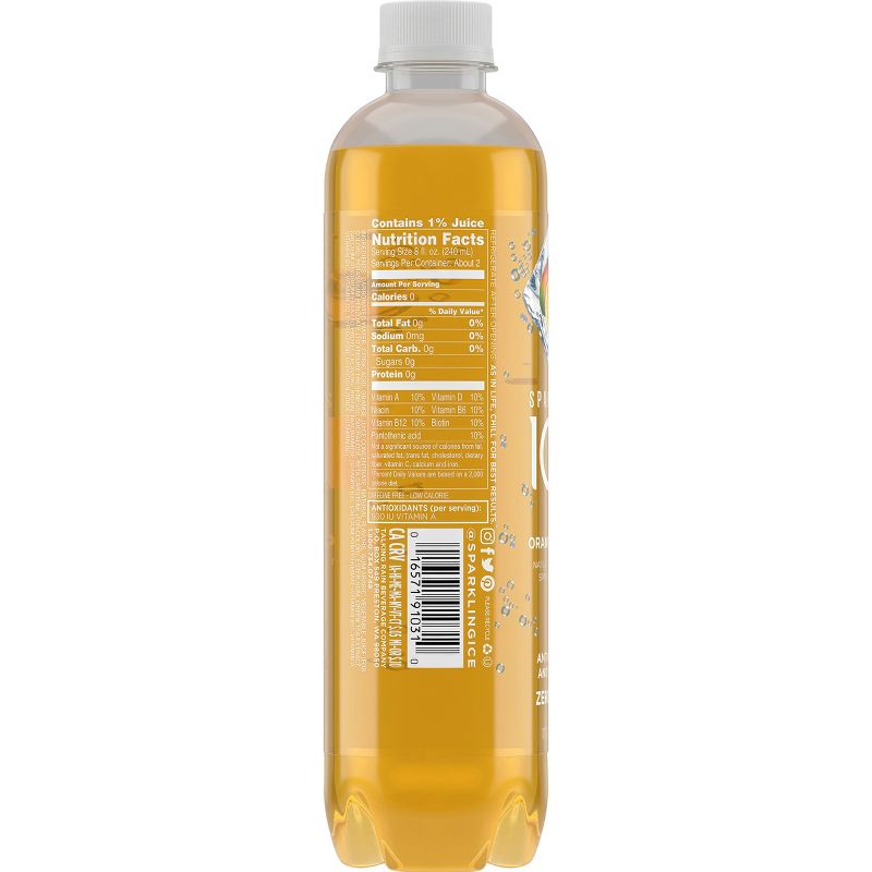 Sparkling Ice Orange Mango - 17 fl oz Bottle