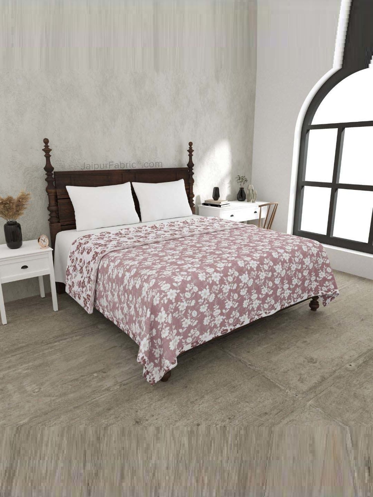 JaipurFabric Rose Mulmul Cotton 150 GSM Reversible Ac Dohar