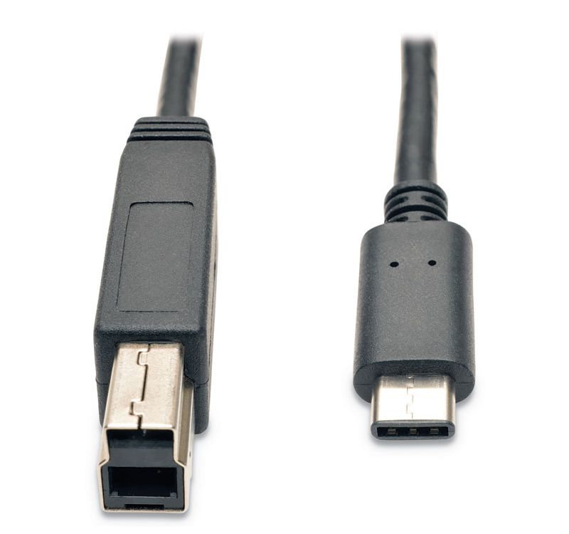 Tripp Lite USB 3.1 Gen 1 (5 Gbps) Cable  USB Type-C (USB-C) to USB 3.0 Type-B (M/M)  3 ft. U422003