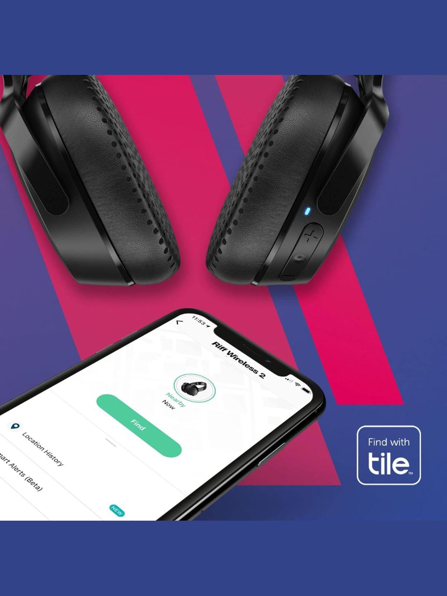 Major IV On Ear Wireless Bluetooth Headphone with Microphone (Black, True Wireless)