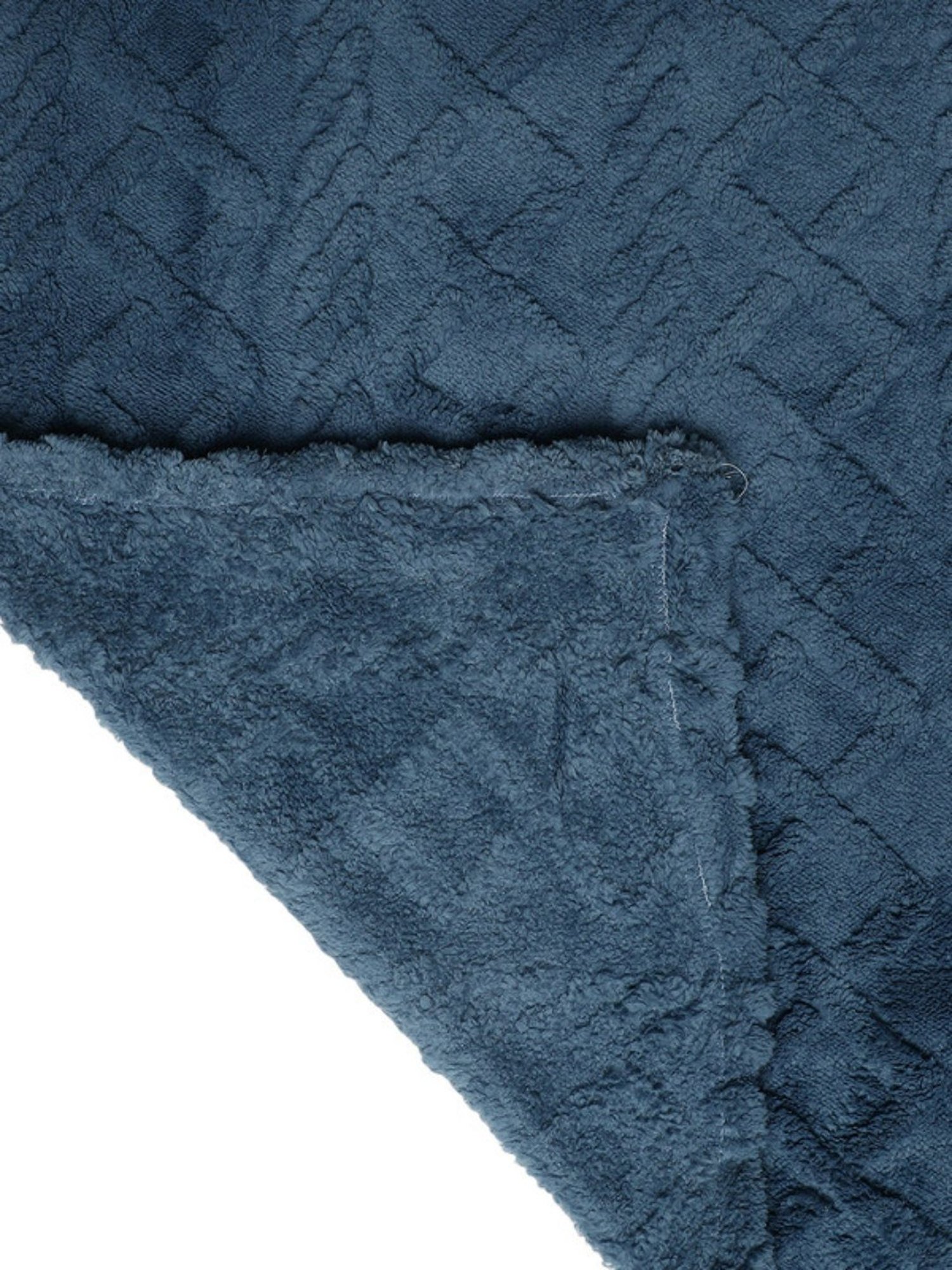 Dhrohar Navy Blue Polyester 300 GSM Double Bed Blanket