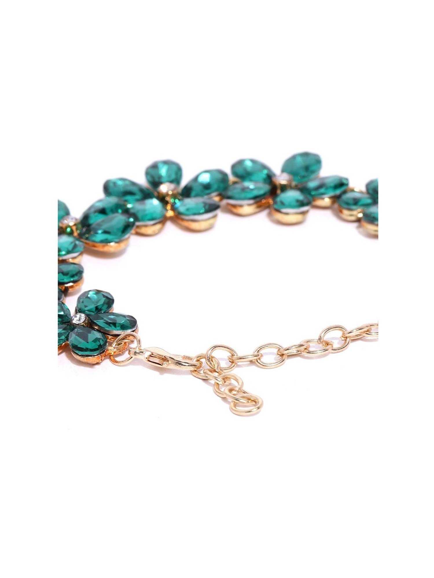 YouBella Stylish Latest Design Jewellery Gold-Plated Flexible fit Bracelet