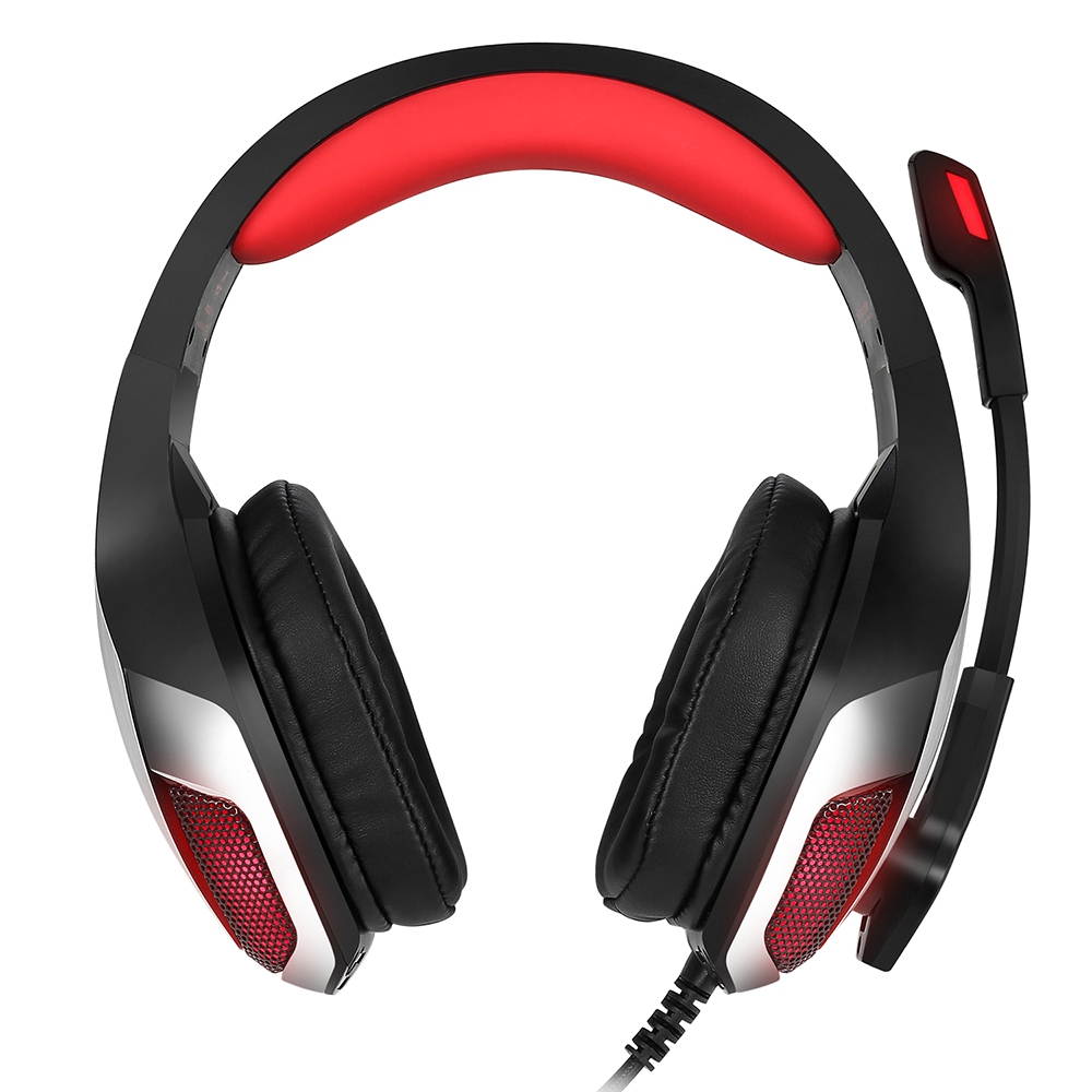 Hunterspider V - 4 3.5mm Headsets Bass Gaming Headphones with Mic LED Light for Mobile Phone PC Xbox PC Laptop