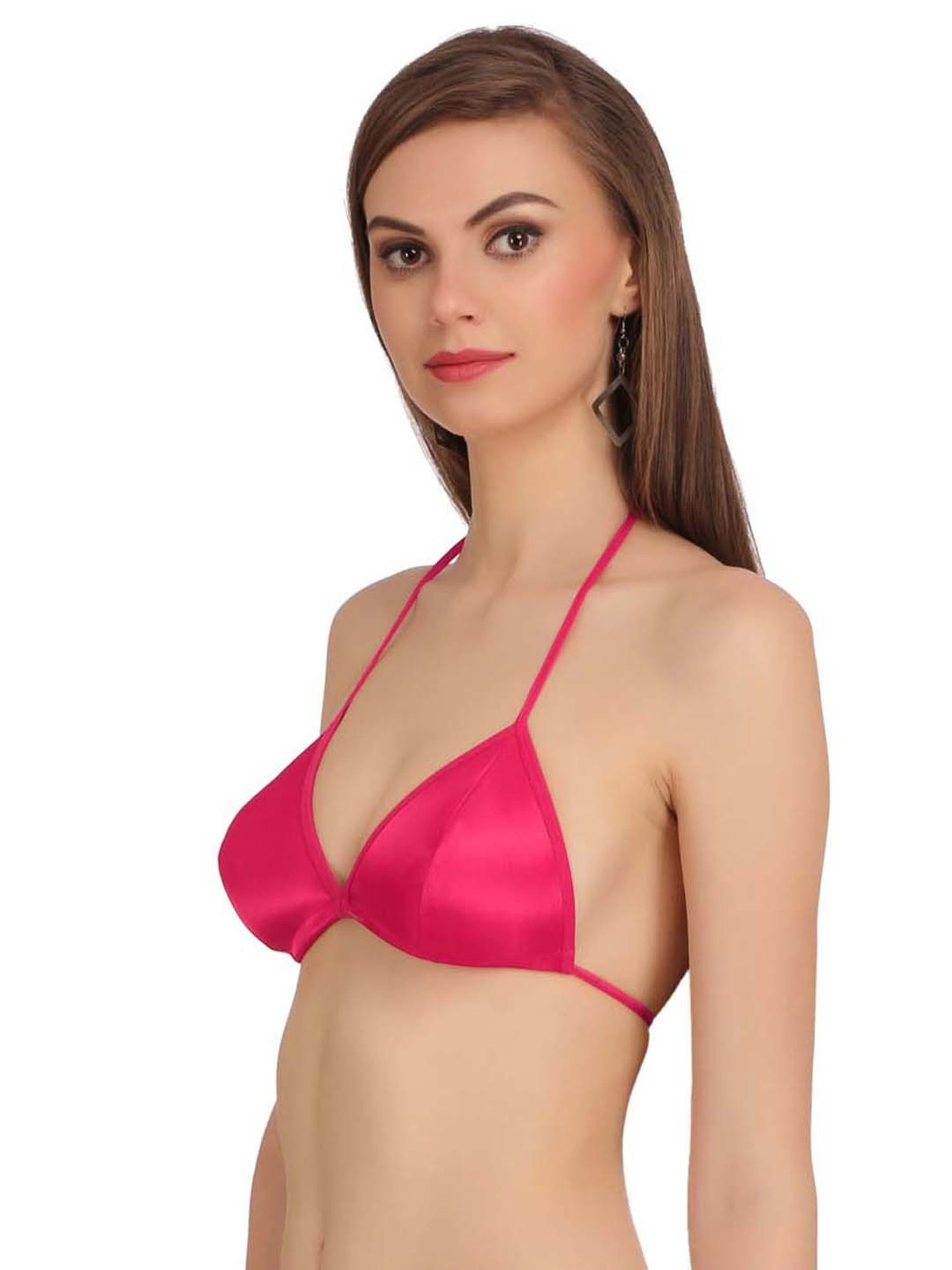 AROUSY Golden & Pink Cotton Backless Bras - Pack Of 2