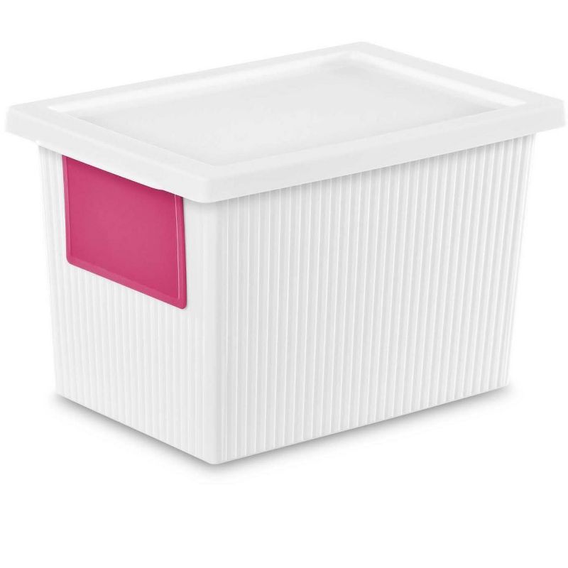 Homz 64 Quart Secured Seal Latch Extra Large Single Clear Stackable Storage Container Tote with Blue Lid for Home, Garage, or Basement (2 Pack)