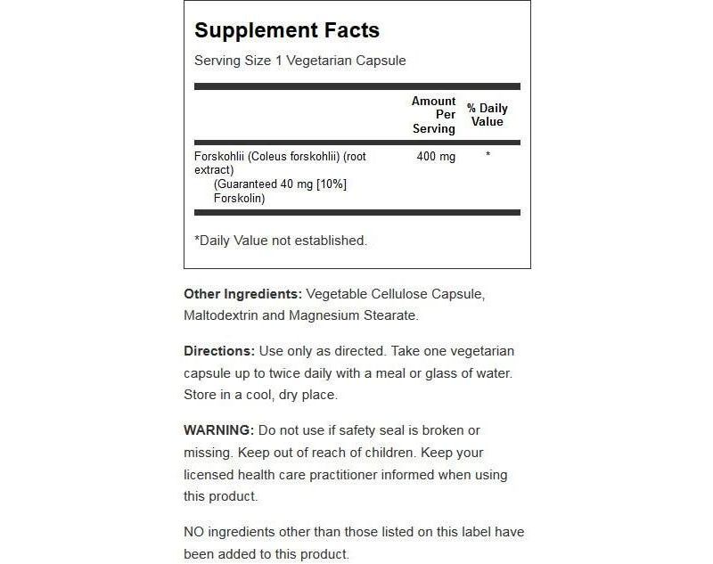 Solaray Dietary Supplements Super Forskohlii 400 mg Capsule 60ct.