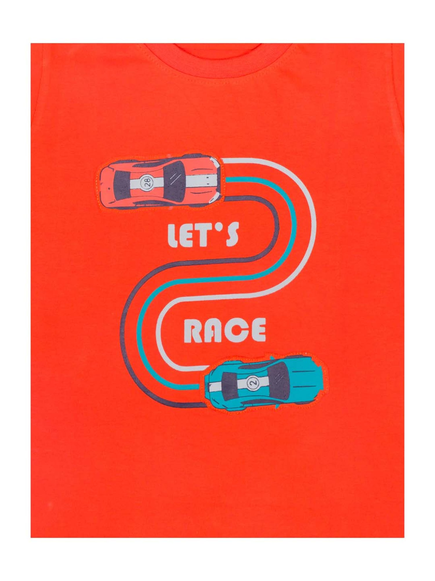 Todd N Teen Kids Red Cotton Printed T-Shirt & Joggers