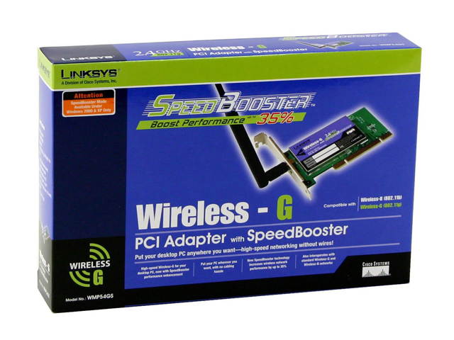Linksys WMP54GS 32-bit PCI Interface Wireless-G Adapter with SpeedBooster