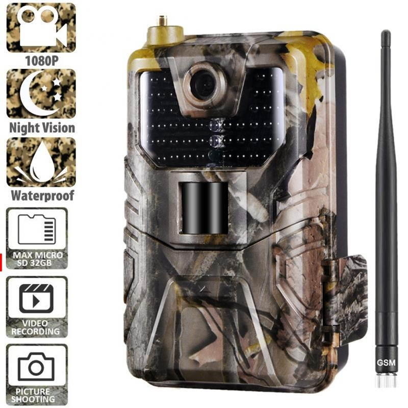 New 16MP 1080P Wildlife Trail Camera Photo Traps Night Vision 2G SMS MMS SMTP Email Cellular Hunting Cameras HC900M Surveillance