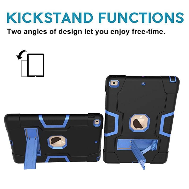 iPad 102 Case 2020 iPad 8th Generation Case2019 iPad 7th Generation Case Shockproof Rugged Protective Case with Kickstand Black