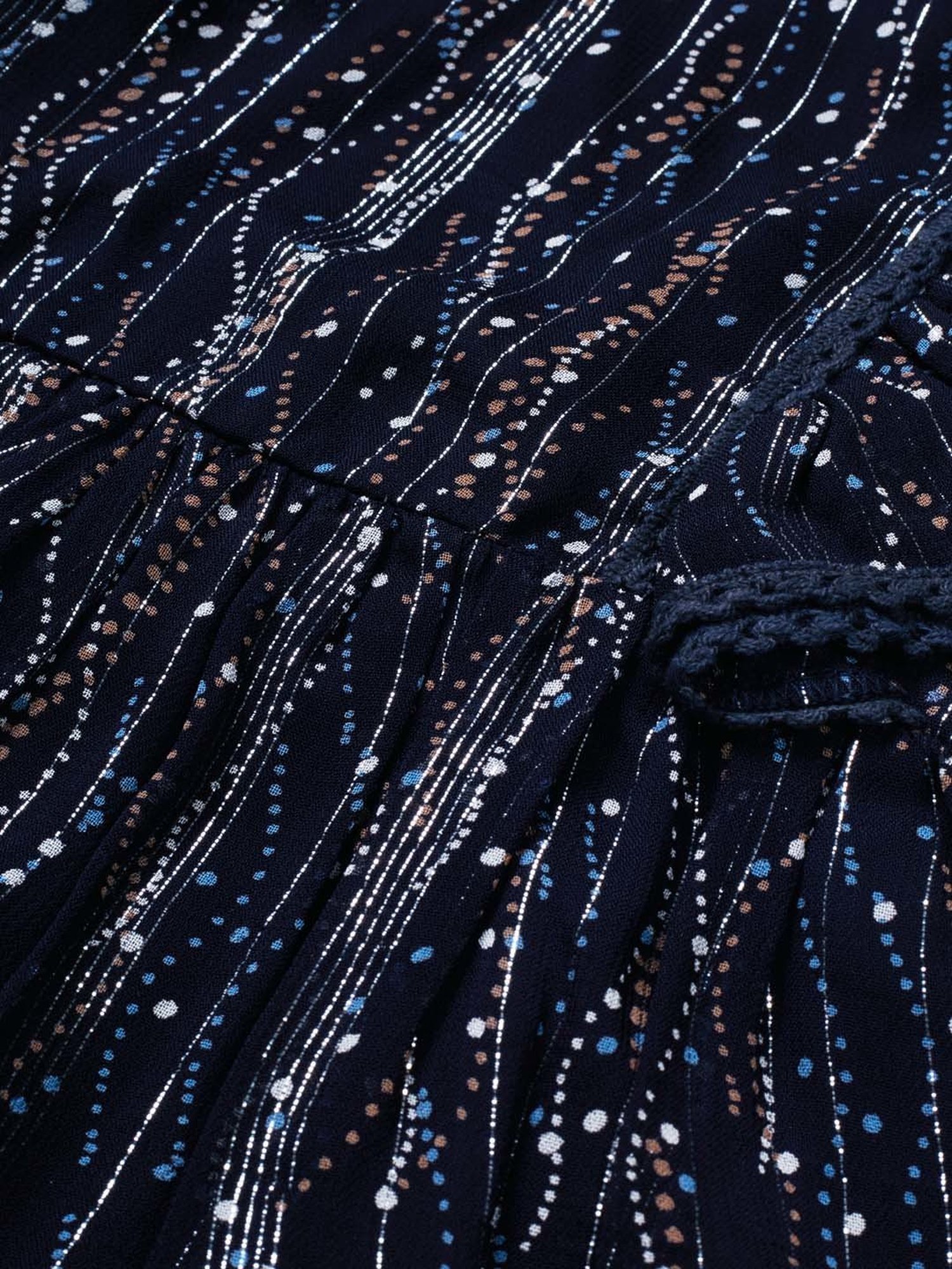 Gini & Jony Kids Navy Printed Dress