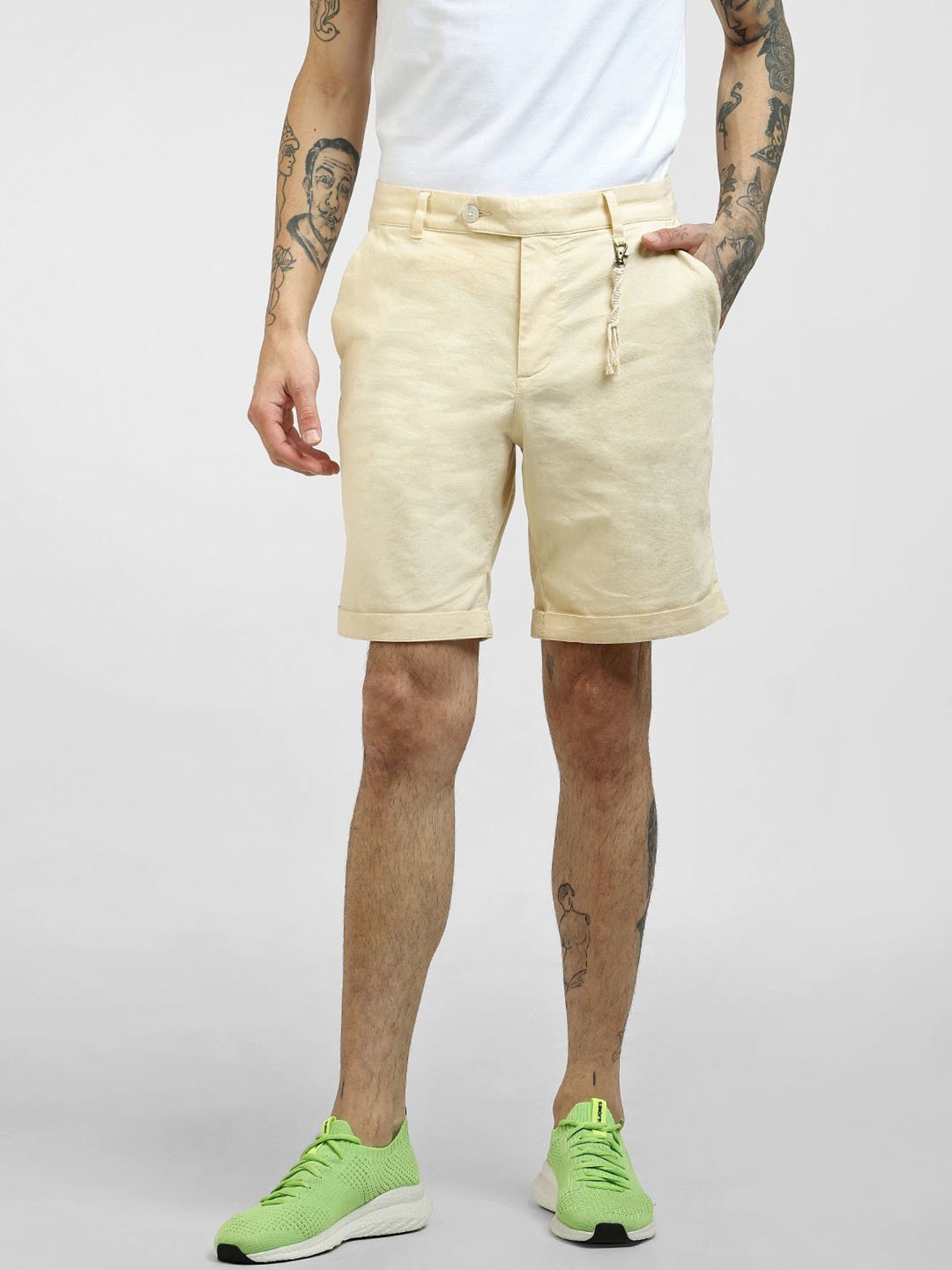 Jack & Jones Yellow Regular Fit Shorts