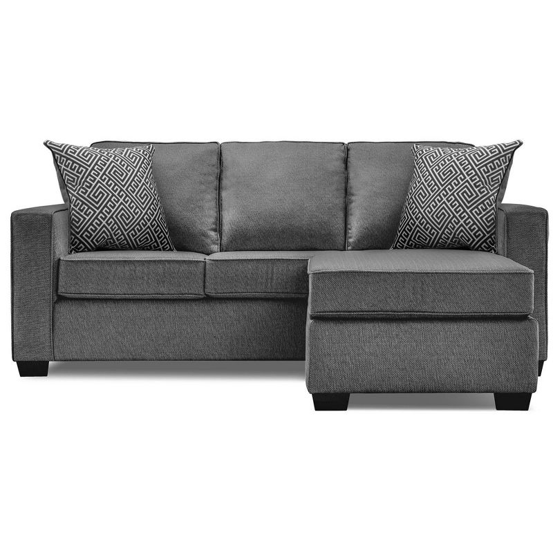 Lincoln Reversible Sectional Charcoal Gray - True Seating
