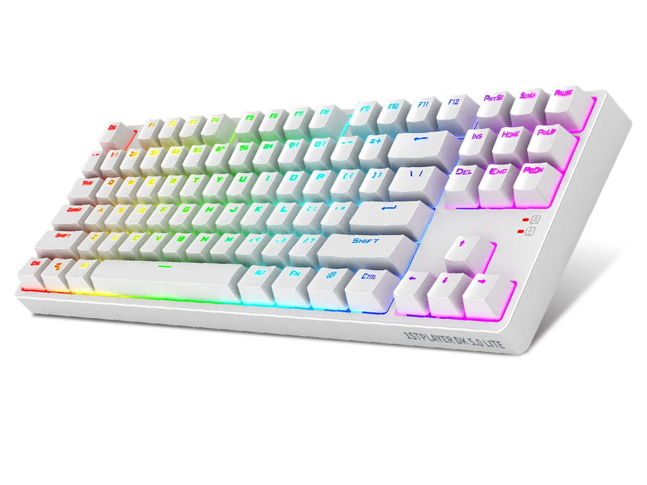 TKL RGB Mechanical Gaming Keyboard KITCOM NK60T Linear/Quiet-Red Switch Fast Actuation Compact 87 Keys Tenkeyless Detachable USB Type-C NKRO Computer Laptop Wired Keyboard for Windows PC/MAC Gamers