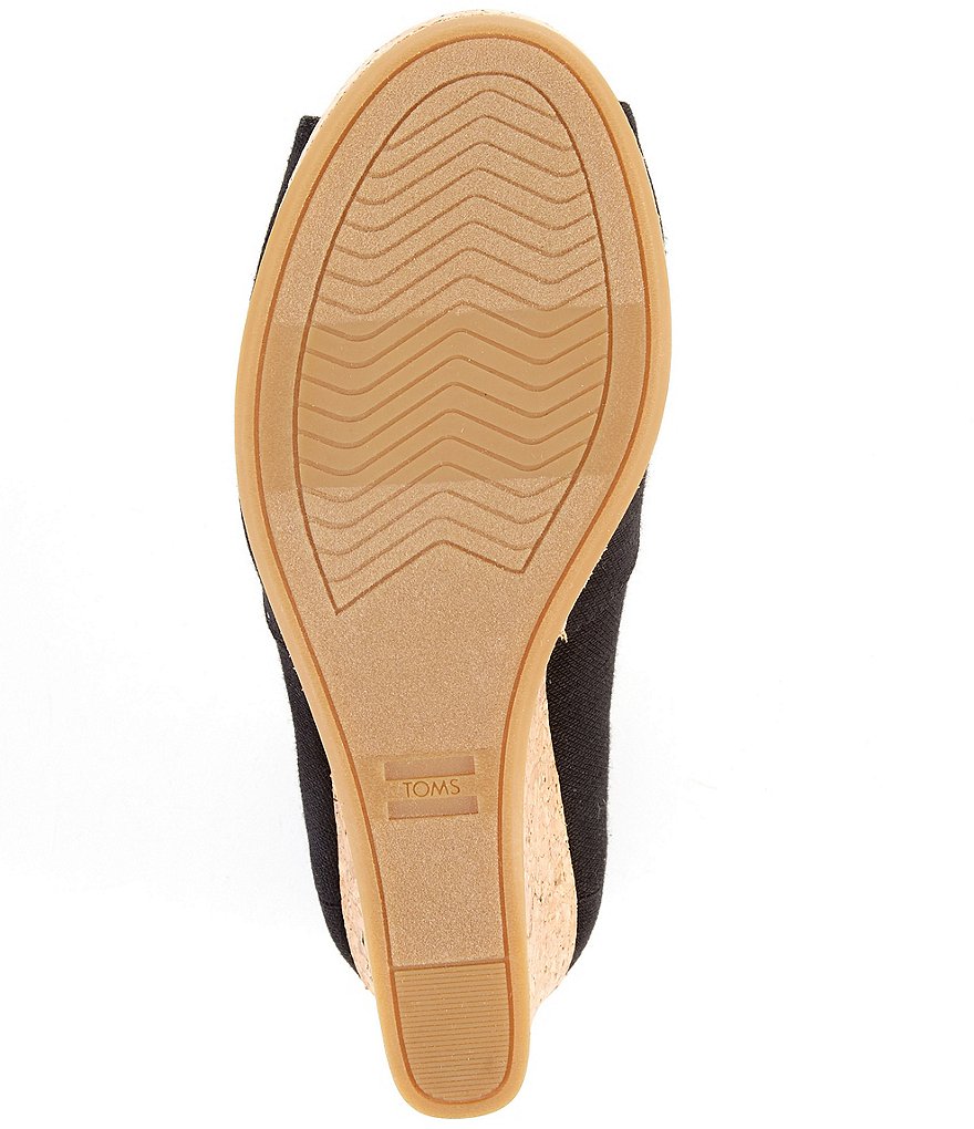 TOMS Michelle Peep Toe Cork Wedges