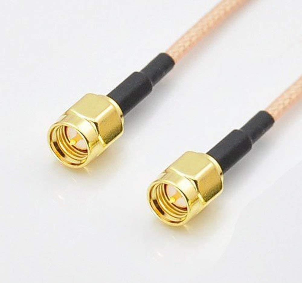 YXQ 2Pcs RG316 Coaxial Cable 3Ft SMA Male to SMA Male RF Coax with Connecting Line Wire Jumper Antenna Extender Adapter