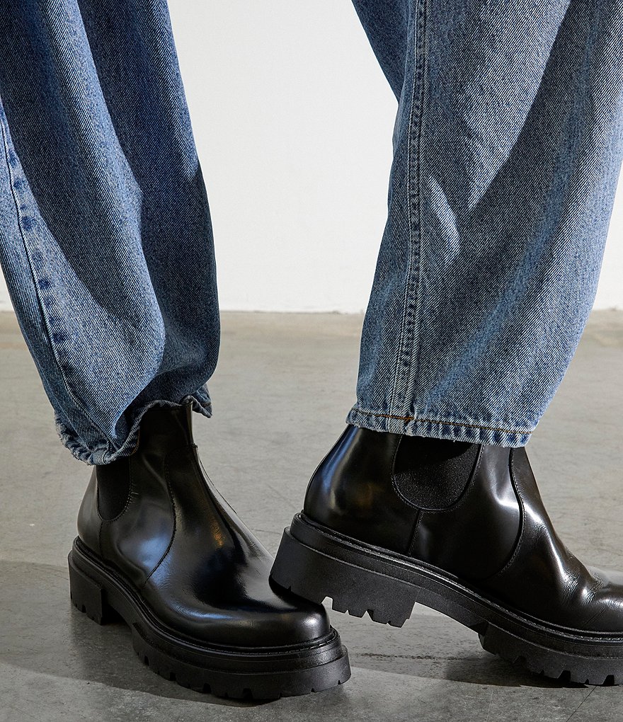 Free People Lola Leather Lug Sole Chelsea Booties