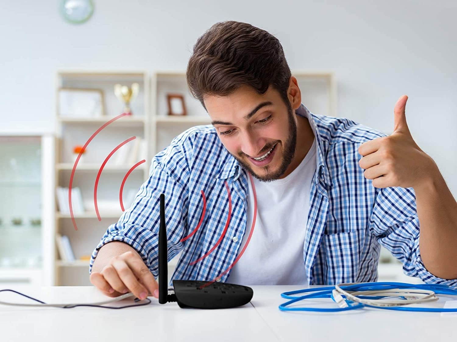 2X WiFi Antenna 9dbi 2.4ghz 5ghz 5.8ghz Dual Band rp SMA Universal Connector for Router pc Desktop USB Adapter pcie Cards IP Camera Drone and ps4 Build Wireless Range Extender