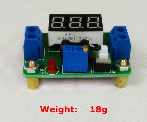 SMAKN Dc-dc Synchronous Rectifier Buck Power Converter Voltmeter Input 4.5-24v to Output 0.93v-20v(Green)