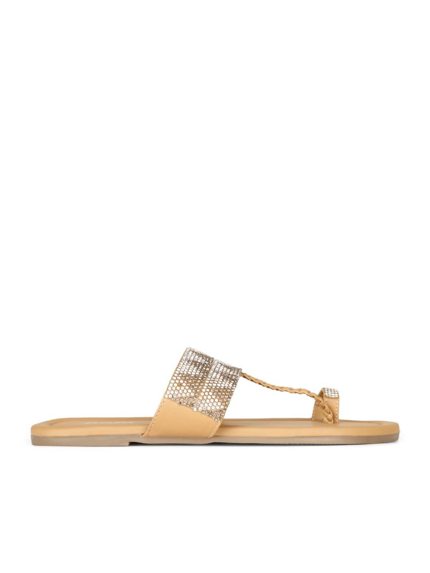 Bata Women's Tan Toe Ring Sandals