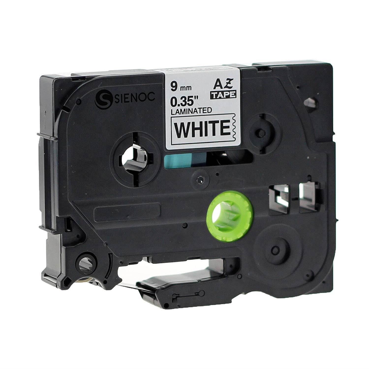 SIENOC Replacement Label Tape Compatible with Brother TZ221 Tze221 Pack of 5