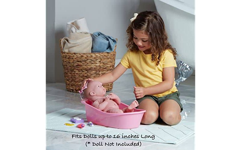 JC Toys For Keeps! 16" Newborn Doll Bath 5pc Set