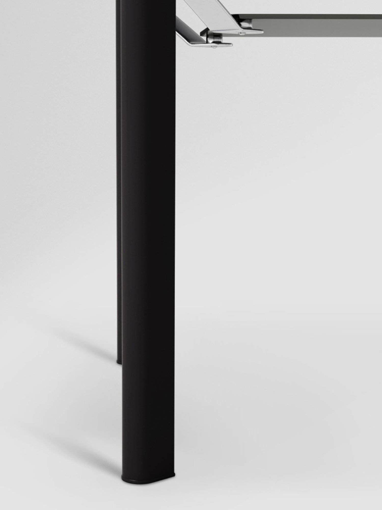 Godrej Interio Brawn Black & Grey Tempered Glass 6 Seater Rectangular Dining Table Set