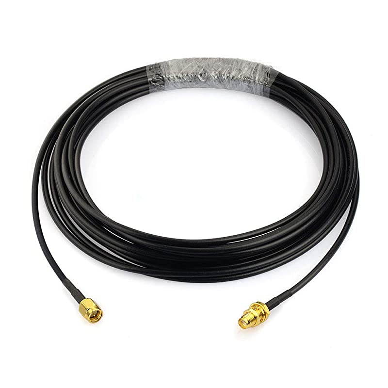 SMA Male to SMA Female Bulkhead Mount RG174 Antenna Extension Coaxial Cable 5m 165 feet for 4G LTE Router Gateway Mobile Cell Phone Signal Booster Cellular Amplifier RTL SDR Dongle Receiver