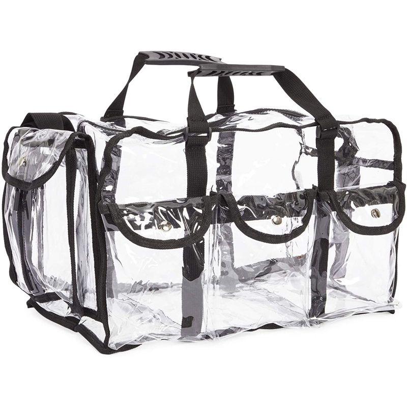 Okuna Outpost Large Clear Makeup Bag, Cosmetic Organizer (16.5 x 9 x 10 In)