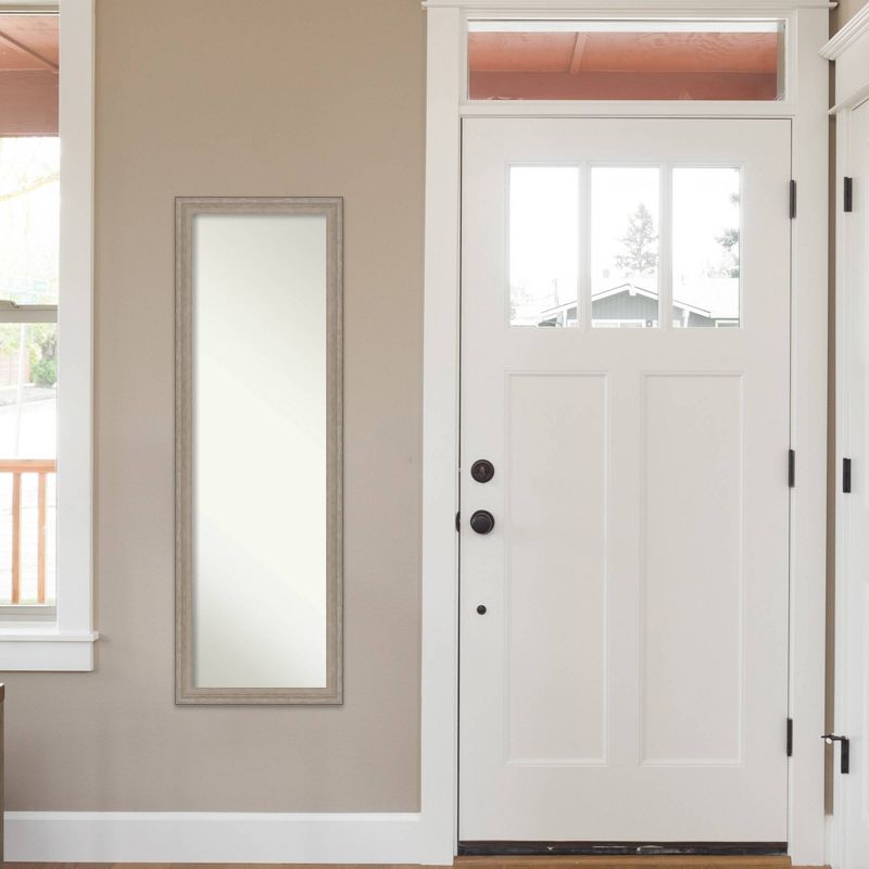 15"x51" White Full Length Over The Door Mirror White - Patton Wall Decor