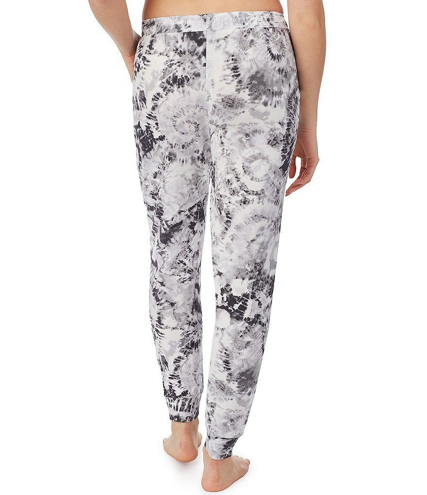 iRelax Tie-Dye Print French Terry Jogger Coordinating Drawstring Sleep Pants