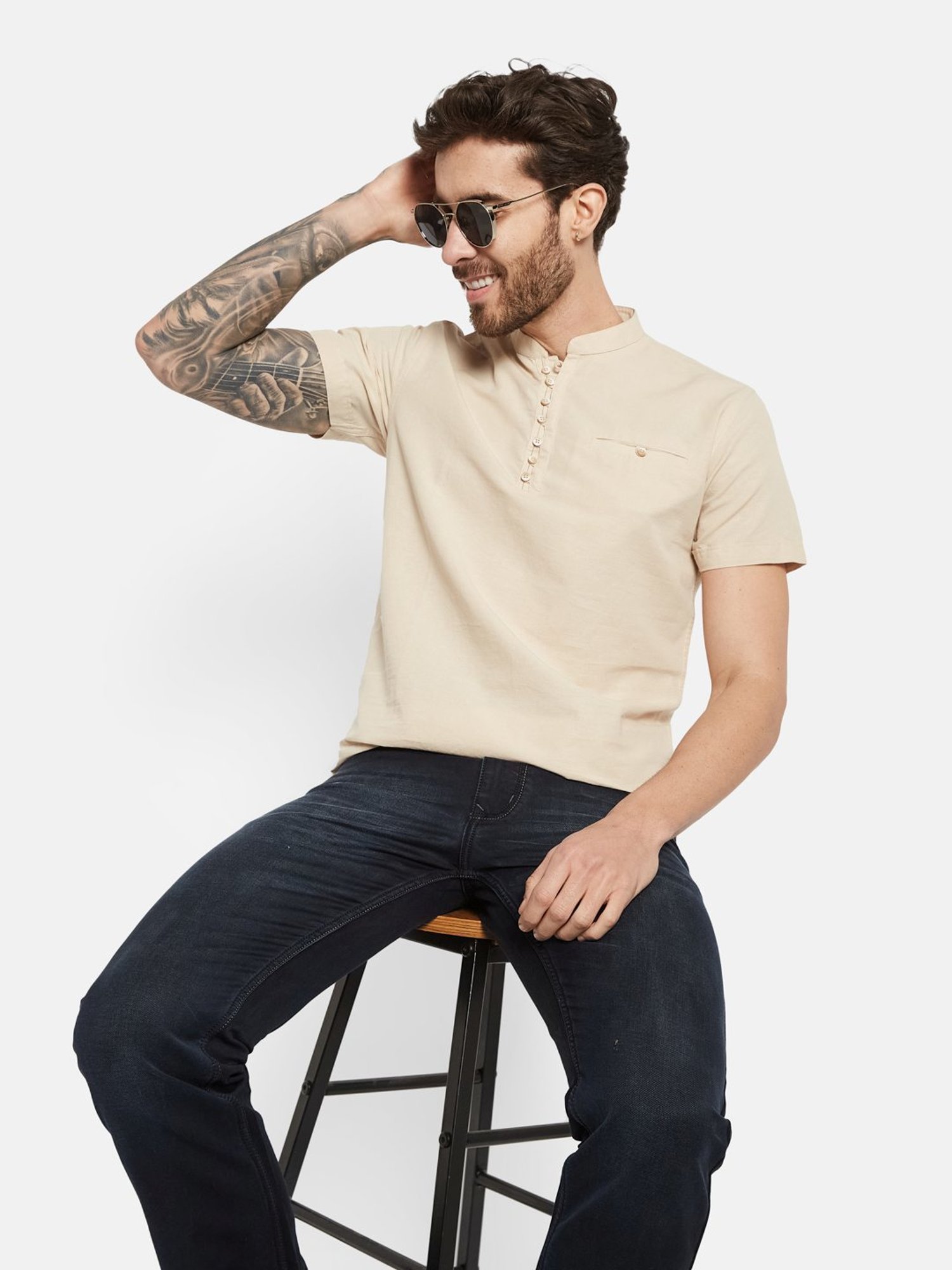 Mettle Natural Cotton Regular Fit Shirt