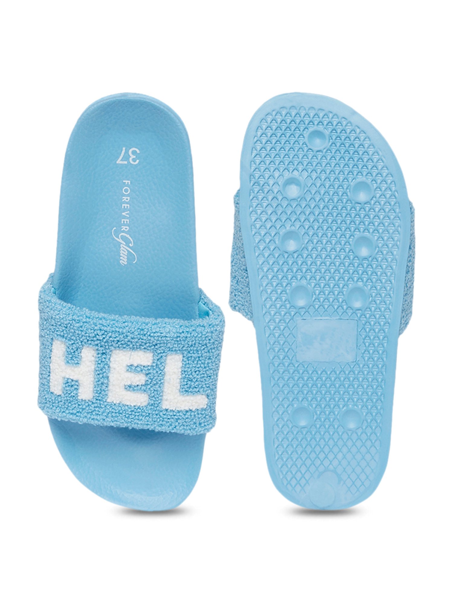 Forever Glam by Pantaloons Women's Blue Slides